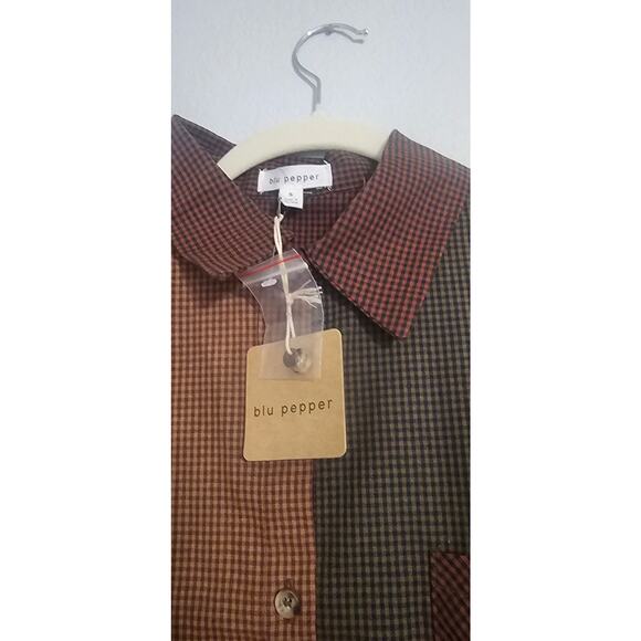 Blu Pepper color-block western  Button-down collared shirt - Picture 5 of 5